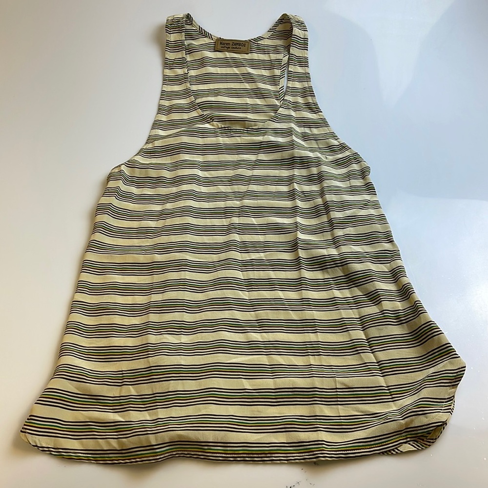 Karen Zambos Vintage Couture Anthropologie Striped Tank Top